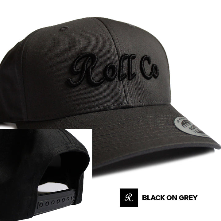 Roll Co Black on Grey Cap