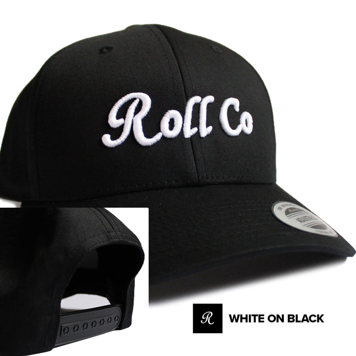 Roll Co White on Black Cap