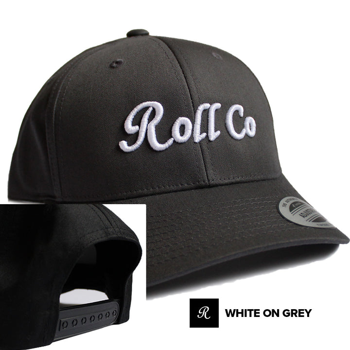 Roll Co White on Grey Cap